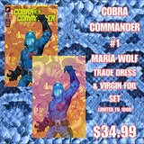 COBRA COMMANDER & DUKE #1 COMBO SET - TD/FOIL - EXCLUSIVE - MARIA WOLF -  FREE SHIP!
